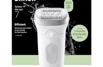 Braun Silk Epil 7 Epilatore Elettrico Donna Con Testina Ampia Per Una Facile Rimozione Dei Peli, Rasoio Elettrico Donna, Wet & Dry, Pelle Liscia A Lungo, 7-011, Argento