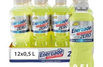 Energade, Bevanda Reintegrante 12×0,5L, Gusto Limone, Zero Zuccheri Aggiunti, Con Sali Minerali, Perfetta Per L’Attività Fisica, Formato On-the-Go per Idratazione Quotidiana