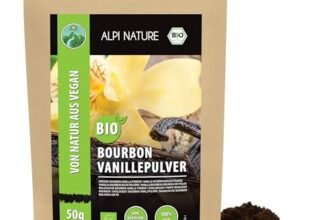 Alpi Nature Vaniglia Bourbon BIO in Polvere 50g, Bacche di Vaniglia Bourbon del Madagascar Macinate di Grado A