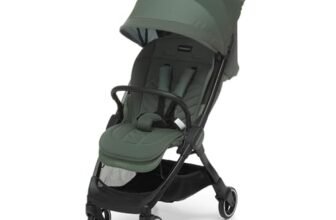 Foppapedretti Passeggino Leggero Ciao, per bambini 0-22 Kg (0-4 anni), Chiusura ad 1 mano, Self-Standing, Schienabile Regolabile, Ruote Ammortizzate, Porta Oggetti, Telaio in Alluminio, Forest