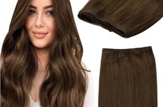 GOO GOO Extension Capelli Veri Tessitura,50cm 100g Tessitura Extension Capelli Capelli umani veri #4 Marrone Cioccolato Sew in Hair Extensions