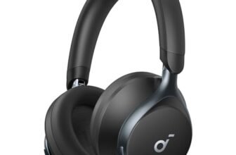 Soundcore Anker Space One Cuffie Bluetooth Cancellazione Rumore Attiva Adattiva, Riduzione Voce Umana 2X Più Forte, 40 Ore ANC, Controllo app, LDAC Hi-Res Wireless Audio, Chiamate Chiare