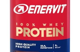 Enervit, 100% Whey Protein, Gusto Cacao, Ideale dopo l’Allenamento, Ricco di Vitamina B6, con Proteine dal Siero del Latte, Senza Zuccheri Aggiunti, Senza Glutine, Barattolo da 420 Grammi