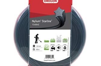 Oregon Filo per Decespugliatore a Forma di Stella in Nylon Resistente, Adatto per Erba Alta, Rifiniture e Vegetazione Fitta, Compatibile con Numerosi Marchi, 3,0 mm x 60 m (104884E)