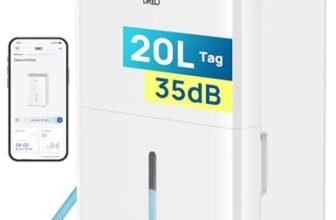 Dreo Deumidificatore Casa Muffa 20L/24h, Alexa & WiFi, Tanica da 3.4L, Deumidificatore silenzioso 38dB, 40㎡, con 3 Modalità d’Uso, Timer e Asciugatura del Bucato, per bagno, camera da letto, cantina