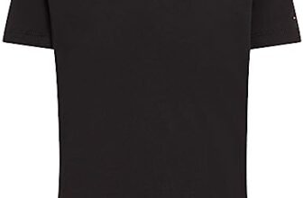 Tommy Hilfiger Bambini Unisex T-Shirt Maniche Corte Essential Tee Scollo Rotondo, Nero (Black), 16 Anni
