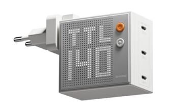 sharge Pixel 140 caricatore per laptop, caricatore USB-C da 140W max con display Smart Pixel, alimentatore multiplo PD per MacBook Air, Galaxy S25 S24, iPhone 16 15 Pro Max, iPad e altri dispositivi