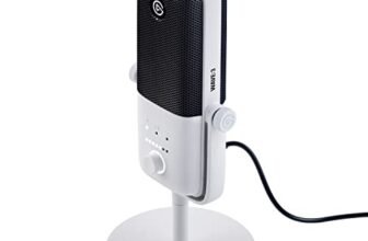 Elgato Wave:3 White, microfono condensatore USB premium per streaming, podcast, gaming e home office, software di mixaggio gratis, plug-in per effetti audio, anti-distorsione, plug ’n play, Mac, PC