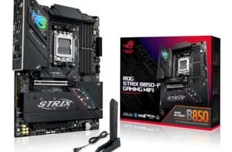 ASUS ROG Strix B850-F Gaming WiFi, Scheda Madre AMD ATX, 16+2+2 Fasi di Alimentazione, Slot DDR5, PCIe 5.0 con Slot Q-Release, 4 slot M.2, WiFi 7 con WiFi Q-Antenna, AI Advisor, AI Networking II