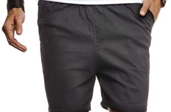 Leif Nelson Pantaloncini da Uomo Pantaloni Corti Bermuda Cargo LN-8290 Nero Small