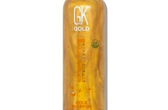 Global Keratin GK HAIR Gold Shampoo (250 ml / 8,5 fl. oz) Idratante per Capelli/Lucidante e Protettivo con Olio di Argan, Burro di Karité, Oli Naturali | Per tutti i tipi di capelli