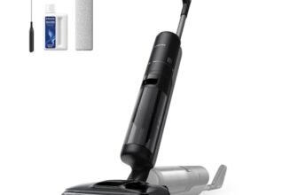 DREAME H12 Pro FlexReach Aspirapolvere Lavapavimenti, Design Piatto a 180°, 5 Min di Asciugatura, Aspirazione da 18.000 Pa, Pulizia a caldo a 90 °C, 50 Min di pulizia continua