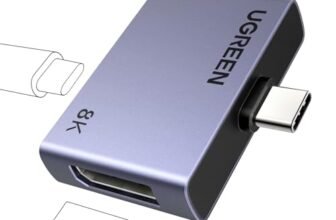 UGREEN Cavo USB C a DisplayPort 1.4 Carica PD100W 8K 60Hz 30Hz 4K 240Hz 144Hz Compatibile con iPhone 17 Pro Max Air Mac mini M4/M4 Pro MacBook M4 Pro Max iPad Pro Air Galaxy S24