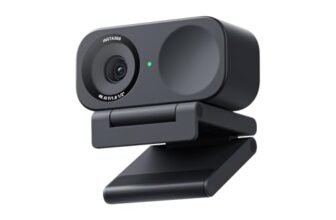Insta360 Link 2C Pack Standard Nero- Webcam 4K per PC/Mac, Sensore da 1/2″, Auto inquadratura, HDR, Mic di cancellazione del rumore IA, Controllo gestuale per lo streaming, Videochiamate, Gaming