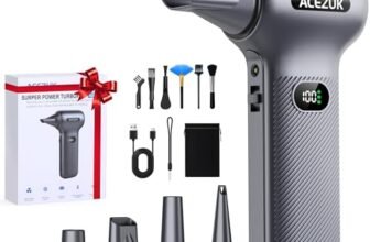 Aria Compressa Elettrico Rimuovi Polvere 350000RPM, Control de Velocidad Preciso (0-100), Batería Extra Larga de 12000mAh. Limpiador Antipolvo para Ordenadores, Teclados y Automóviles