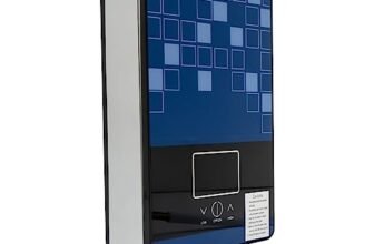 Riscaldatore istantaneo elettrico digitale senza serbatoio doccia acqua calda, adatto per bagni, parrucchieri, hotel, saloni di bellezza, scuole, ospedali (blu)