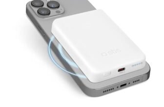 SBS PowerBank 5K MagSafe Wireless, 5.000mAh, Power Bank con Ricarica Rapida, Magnetico, Intelligent Charge (IC), LED di Carica, USB-C, Caricabatterie Portatile da Viaggio, Design Compatto, Bianco