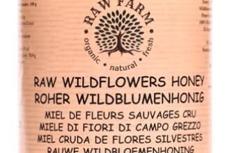 Raw Farm – Miele grezzo di fiori selvatici – 900g – 100% naturale, non filtrato, non pastorizzato, non riscaldato – Diretto dall’alveare
