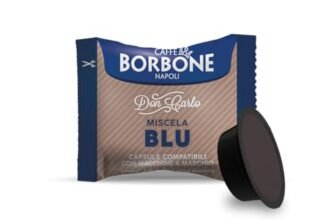 CAFFÈ BORBONE Don Carlo, Miscela Blu – 50 Capsule – Compatibili con le Macchine ad uso domestico Lavazza A Modo Mio