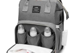 Nastopee Zaino Fasciatoio per Neonato – Elegante, con Piano Fasciatoio Portatile – Multifunzione – Impermeabile – Capienza Ampia – Per Uscite