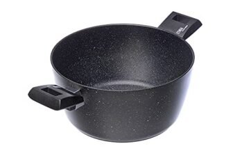 Moneta Etnea Casseruola 2 Manici 20 cm, effetto pietra, Made in Italy