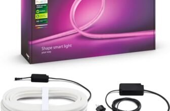 Philips Hue White and Color Ambiance Strisce LED Smart, Strisce Luminose a LED per Esterni e Interni, Luci Smart con Bluetooh, Alimentatore Incluso, 39.5W, 5m