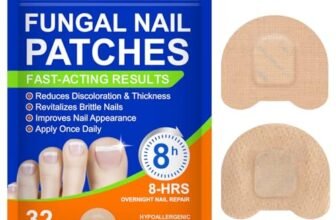 Micosi Unghie Piede, Fungal Nail Patches, Cerotti per la Riparazione Delle Unghie, Toppe Fungine per Unghie, Ripara le Unghie Danneggiate, Riduce lo Scolorimento e l’ispessimento, Formula Delicata,32P