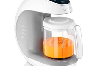 Sweety Fox Cuocipappa Mixer Multifunzione 7-in-1 per Bébé – Vapore, Mixer, Pulse, Pulizia Automatica, Sterilizzato, Riscalda, Scongela – Robot Cucina Multifunzione
