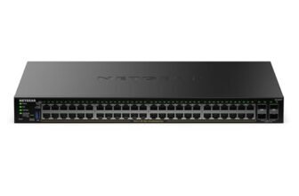 NETGEAR S350 Gigabit Ethernet PoE+ Smart Managed Essentials Switch a 52 porte – 48 x 1G PoE+ @ 380 W, 4 x 1G SFP dedicata – Montaggio su tavolo o in rack (GS348TPv2)