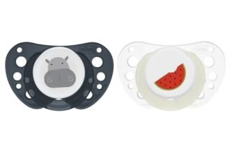 Chicco PhysioForma Succhietto Air Blu Lumi, Ciuccio 16-36 Mesi, Si Illumina al Buio, Tettarella in Silicone, Anatomico e Funzionale, Supporta la Respirazione Fisiologica, Blu, 2 Pezzi