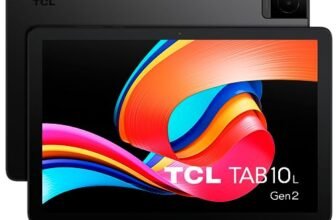 TCL 10L Generazione 2 WiFi, Tablet da 10,1″ HD, Quad-Core, 3 GB di RAM, memoria da 32 GB espandibile fino a 1 TB con MicroSD, 6000 mAh di batteria, Custodia trasparente, Android 13, grigio