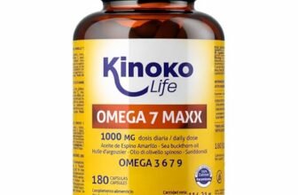 OMEGA 7 MAXX 180 Capsule (Scorta 3 Mesi) Olio di Olivello Spinoso 1000 mg Dose Giornaliera (500 mg per Capsula) Omega 3 6 7 9 + Vitamina E Benessere di Pelle, Mucose e Comfort Oculare Naturale e Senza