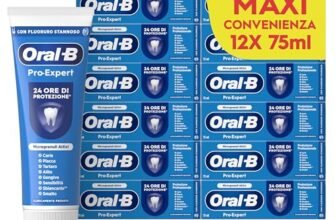 Oral-B Dentifricio Pro-Expert Protezione Professionale 12x75ml, Dentifricio Formato Convenienza, Clinicamente Provato, Pulizia Denti Efficace, Alito Fresco, Sapore Menta Dolce