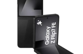 Samsung Galaxy Z Flip7 FE Smartphone AI pieghevole, 3 anni di Garanzia del produttore, RAM 8GB, 128GB, Display 3,4″ Super AMOLED/6,7″ Dynamic AMOLED 2X, Fotocamera 50MP, Black [Versione italiana]