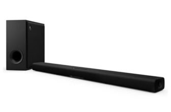 YAMAHA TRUE X BAR 50A Soundbar – Audio Surround Dolby Atmos, Alexa Integrata, Subwoofer Wireless, Clear Voice, HDMI eARC, Bluetooth, AirPlay 2, Spotify Connect – Nero