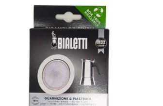 Bialetti Ricambi, Include 1 Guarnizione e 1 Piastrina, Compatibili con Venus, Kitty, Musa e Class, 10 Tazze