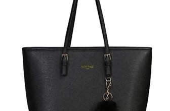 URAQT Borse Tote a Mano da Donna, Grande, 15,6 Pollici PU pelle, da Spalla, Impermeabile Nera, Adatto per Shopping, Viaggi, Lavoro, Ufficio, Scuola