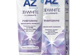 AZ Ricerca DENTIFRICIO 3D White Illuminate Perfezione, SBIANCANTE AVANZATO, RIMUOVE Fino al 100% delle MACCHIE Superficiali, Confezione SINGOLA da 50ml, Gusto MENTA FREDDA PIPERITA