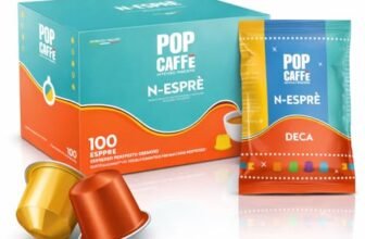 POPCAFFÉ Nesprè 100 Capsule Decaffeinato Compatibili Nespresso – Espresso Decaffeinato Cremoso, Gusto Equilibrato, Capsule Compatibili con Macchine Nespresso