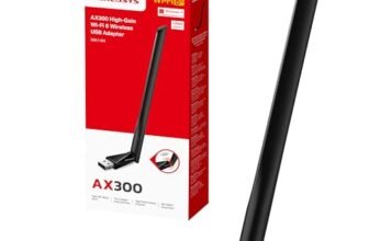 Mercusys TP-Link MA14H Chiavetta WiFi 6 AX300Mbps, WiFi USB per PC Fisso, Antenna ad Alto Guadagno, 2.4GHz/287Mbps, USB 2.0, WPA/WPA2, Supporta Windows 11/10/7 & Linux, Plug&Play