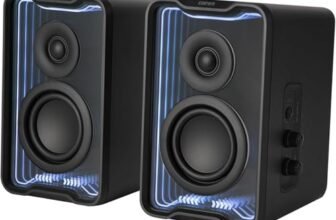 Edifier QR30 Altoparlante da ufficio attivo con Bluetooth V5.4, effetti luminosi dinamici – 30 Watt RMS – Nero