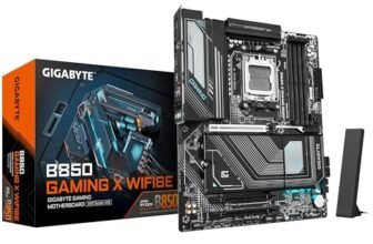 GIGABYTE B850 GAMING X WIFI6E Scheda Madre – CPU AMD Ryzen Serie 9000, VRM digitale 12+2+2 fasi, fino a 8200MHz DDR5 (OC), 1xPCIe 5.0 + 2xPCIe 4.0 M.2, LAN 2.5G, WIFI 6E, USB 3.2 Gen 2×2