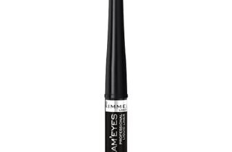 Rimmel London Eyeliner Liquido Glameyes, Lunga Durata, Finish Opaco e Tratto Sottile, 001 Nero/Black Glamour, 3.5 ml