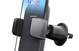 PORTENTUM Porta Cellulare Auto | Supporto Telefono Auto per Presa d’Aria Dell’Auto, 360°di Rotazione Porta Telefono Macchina Universale Compatibile