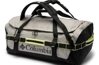 Columbia Borsone unisex Landroamer da 60 litri, grigio focaia/nero/giallo chiaro, taglia unica