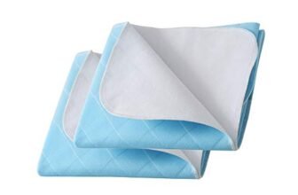 Beedsooth Set di 2 Traversa Impermeabile, Ad alta assorbenza, Traverse lavabili Adatti per Bebè Bambini Adulti Animale Domestico – Blu, 70x90cm