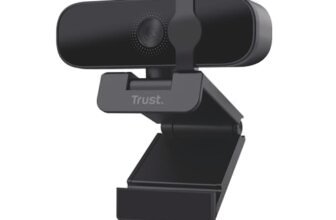 Trust Oran 1080p Webcam PC con Microfono, Web Camera PC USB con Filtro Privacy, Fuoco Fisso 30 FPS, Plastica Riciclata 85%, Videocamera Full HD per Laptop Desktop Mac Windows Skype Zoom Teams