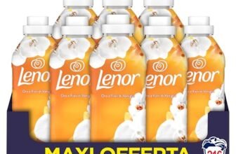 Lenor Ammorbidente Lavatrice Concentrato 216 Lavaggi (8×27), Oro E Fiori Di Vaniglia, Offre Una Freschezza Duratura Per Un Letto Fresco Fino A 1 Settimana