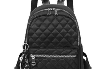 Aucuu Zaino Donna Elegante, Borsa Zaino Casual in Nylon, Zainetto Piccolo Antifurto, Borsa a Zainetto Casual per Shopping, Scuola, Viaggio, Lavoro