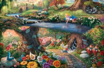 Schmidt, Thomas Kinkade: Disney Alice in Wonderland Puzzle – 1000pc, Puzzle, Ages 12+, 1 Players